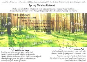 Shiatsu Spring Retreat Weekend 2016